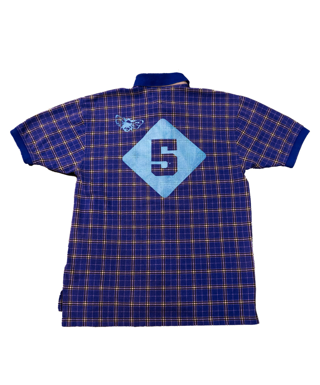 Dark Blue Plaid Polo