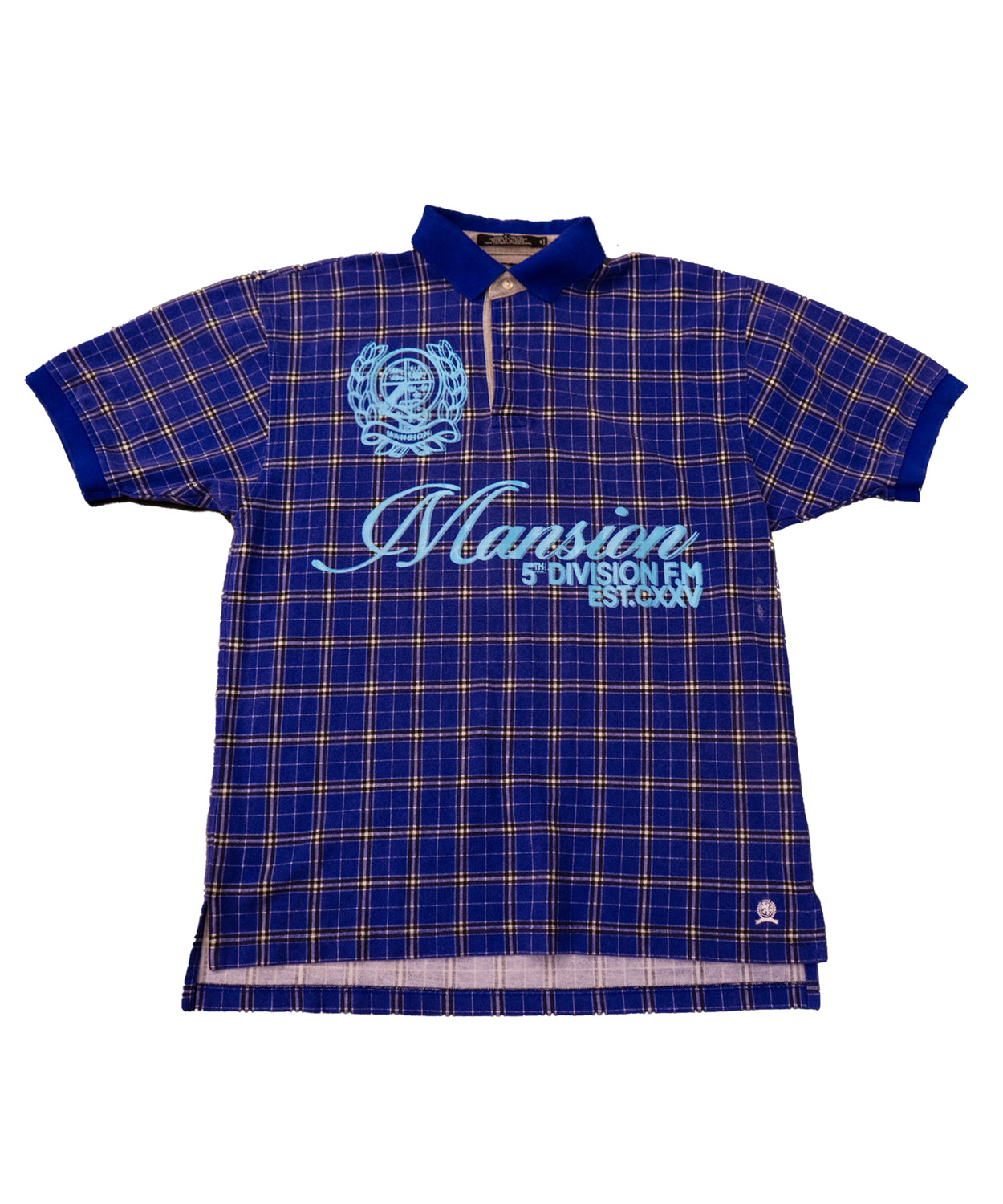 Dark Blue Plaid Polo