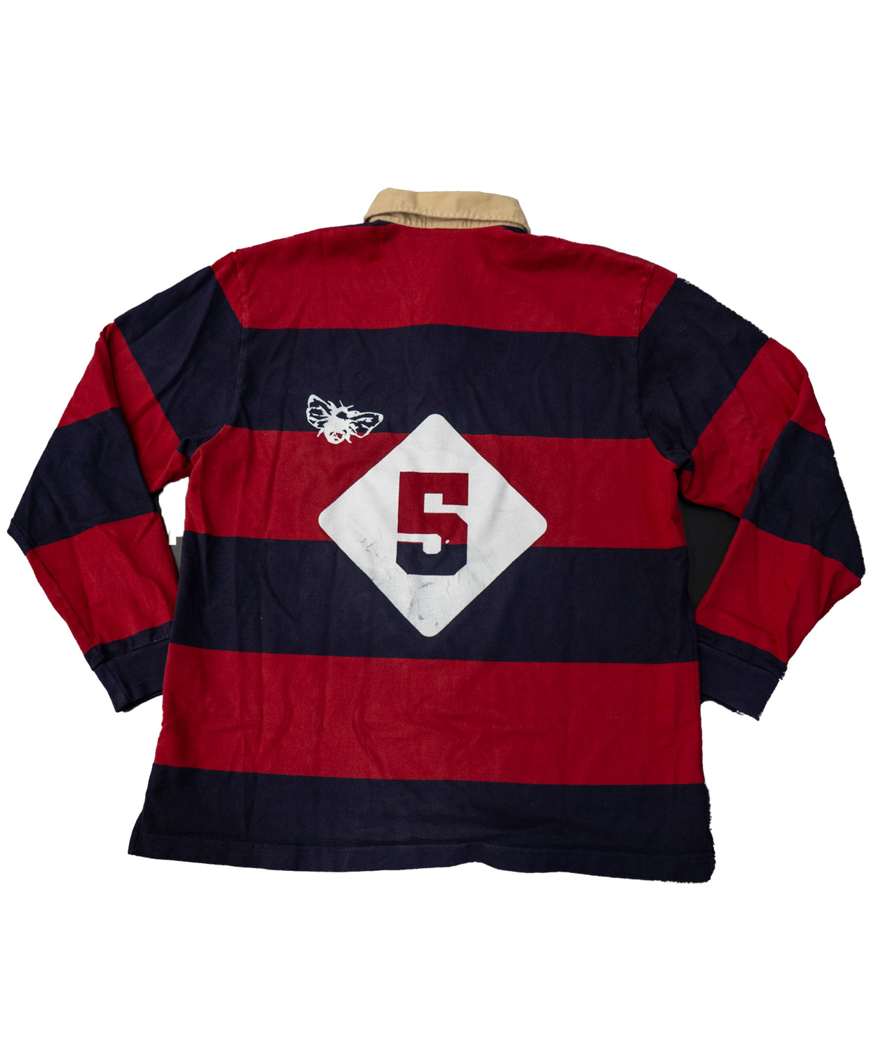 Navy & Red Striped Polo